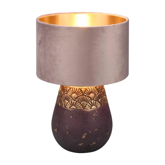 LAMPE DE TABLE EN CÉRAMIQUE MARRON SHIRA 2