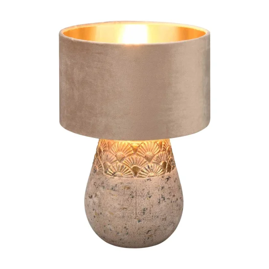LAMPE DE TABLE EN CÉRAMIQUE BEIGE SHIRA
