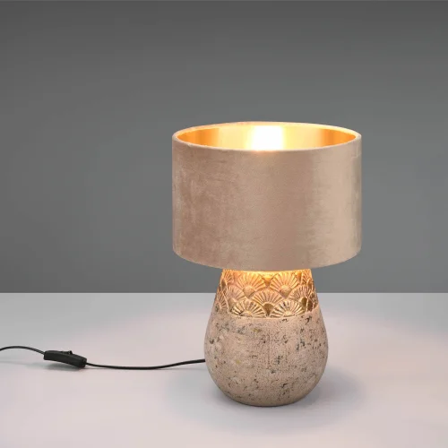 LAMPE DE TABLE EN CÉRAMIQUE BEIGE SHIRA