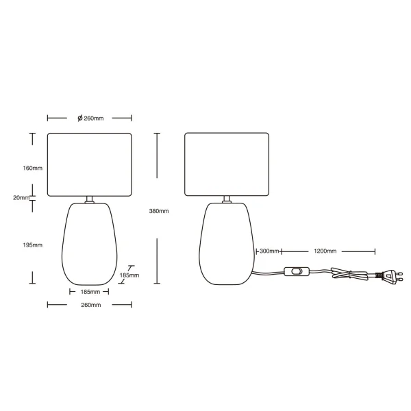 LAMPE DE TABLE EN CÉRAMIQUE BEIGE SHIRA