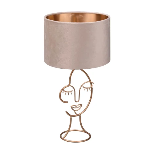 LAMPE DE TABLE EN MÉTAL ABAT-JOUR BEIGE LAURA LAMPE DE TABLE EN MÉTAL ABAT-JOUR BEIGE LAURA