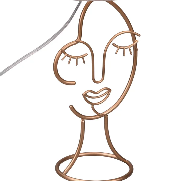 LAMPE DE TABLE EN MÉTAL ABAT-JOUR BEIGE LAURA LAMPE DE TABLE EN MÉTAL ABAT-JOUR BEIGE LAURA