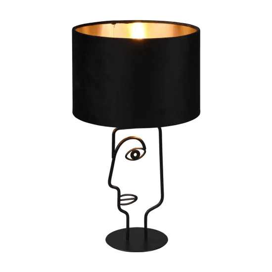 LAMPE DE TABLE EN MÉTAL ABAT-JOUR NOIR OTIS