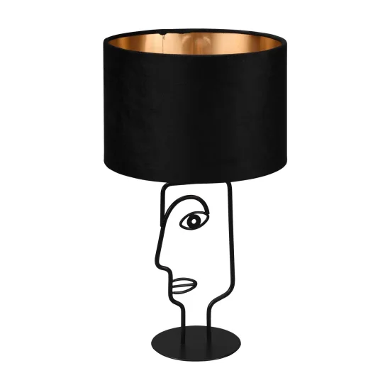 LAMPE DE TABLE EN MÉTAL ABAT-JOUR NOIR OTIS 2