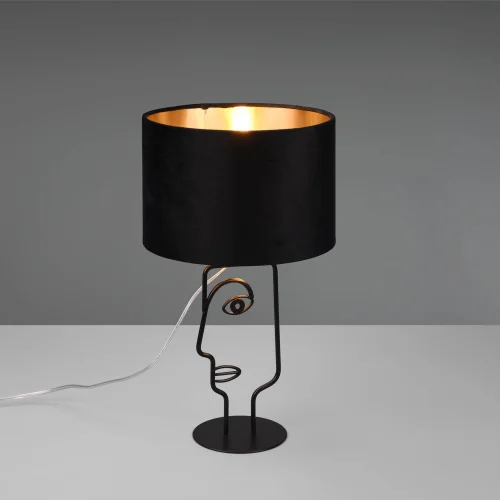 LAMPE DE TABLE EN MÉTAL ABAT-JOUR NOIR OTIS