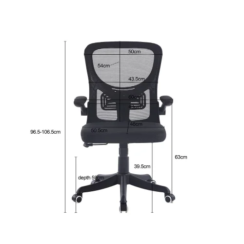 CHAISE DE BUREAU AVEC ROULETTES NOIR AVENTURINA