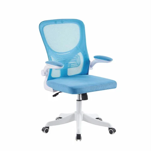 CHAISE DE BUREAU AVEC ROULETTES BLEU AVENTURINA