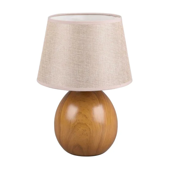 LAMPE DE TABLE SPLENDOUR 24CM IMITATION BOIS 2