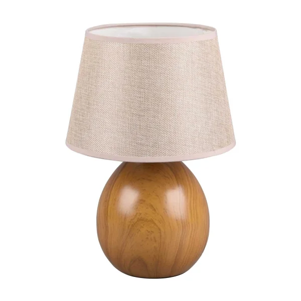LAMPE DE TABLE SPLENDOUR 24CM IMITATION BOIS