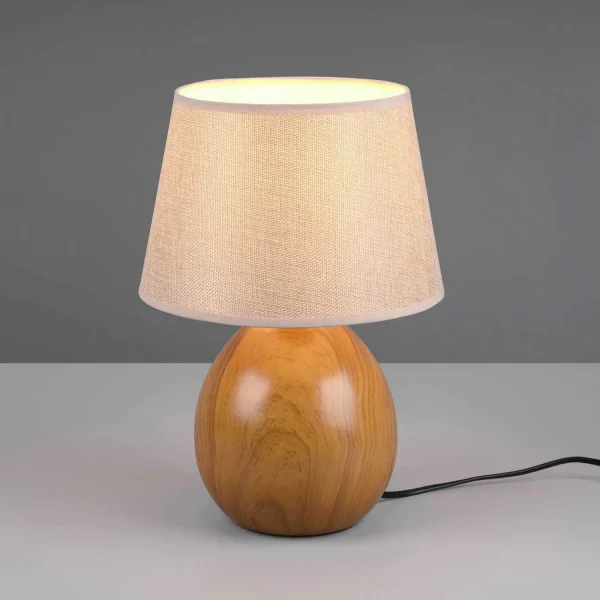 LAMPE DE TABLE SPLENDOUR 24CM IMITATION BOIS