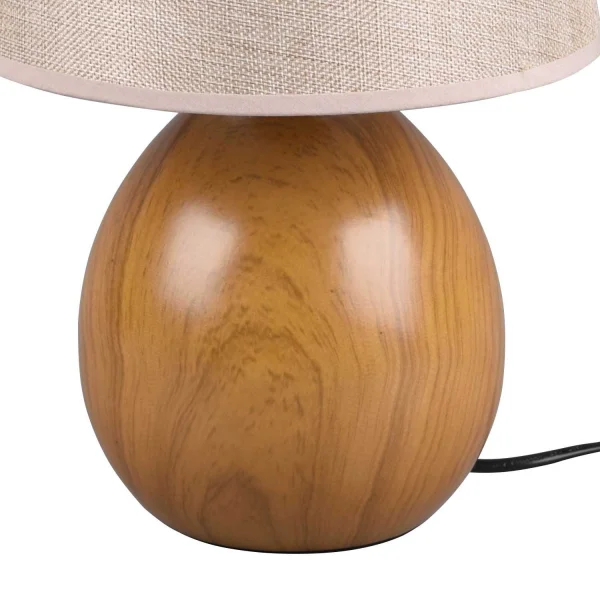LAMPE DE TABLE SPLENDOUR 24CM IMITATION BOIS