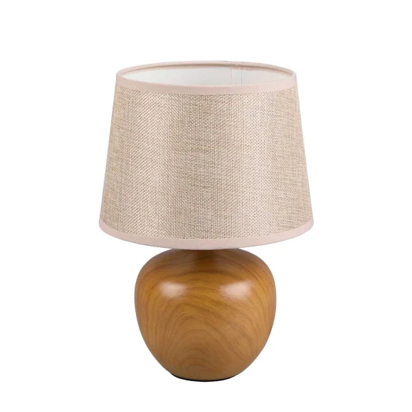 LAMPE DE TABLE SPLENDOUR 18CM IMITATION BOIS