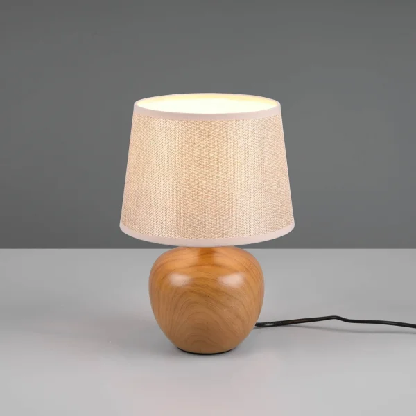 LAMPE DE TABLE SPLENDOUR 18CM IMITATION BOIS