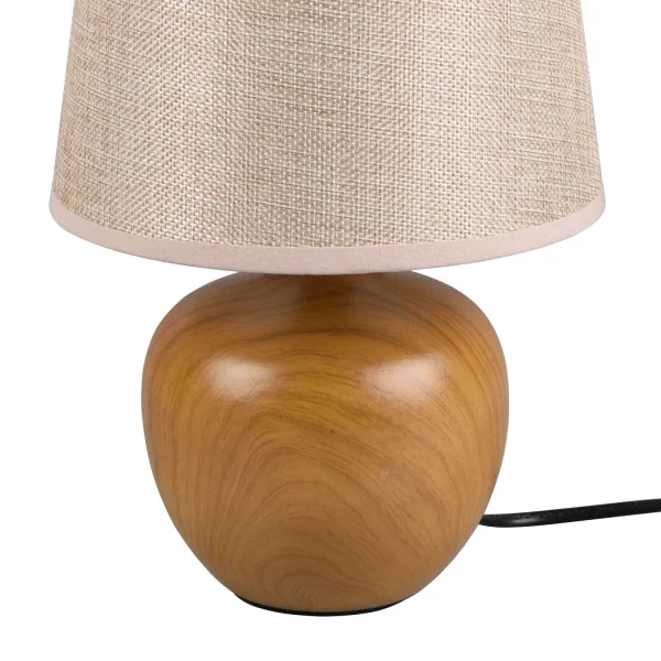 LAMPE DE TABLE SPLENDOUR 18CM IMITATION BOIS