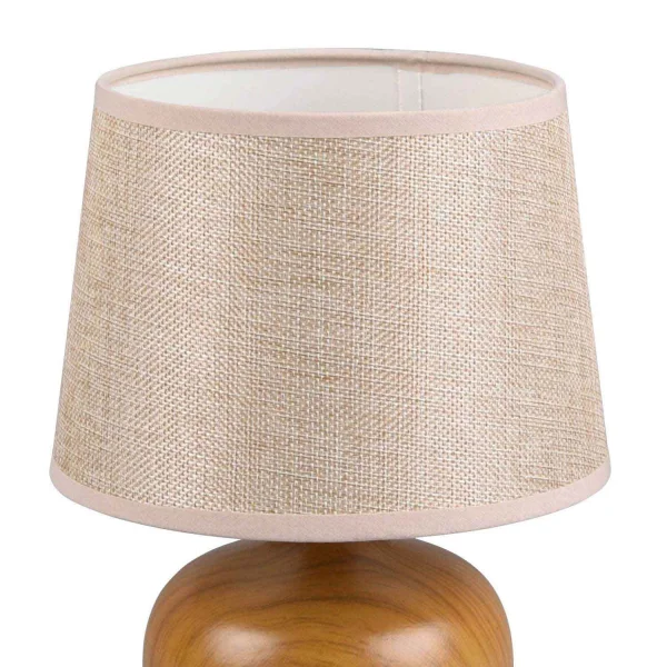 LAMPE DE TABLE SPLENDOUR 18CM IMITATION BOIS