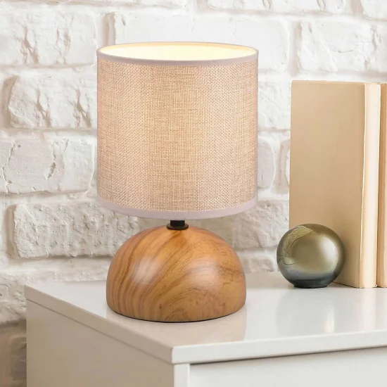 LAMPE DE TABLE JOEL IMITATION BOIS