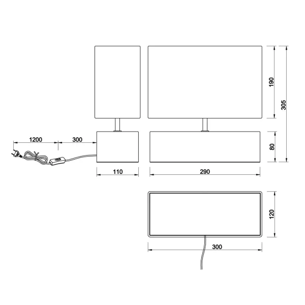 LAMPE DE TABLE SIGRID BOIS NATUREL ABAT-JOUR NOIR E27