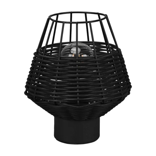 LAMPE DE TABLE EN ROTIN NOIR GALADRIEL 2