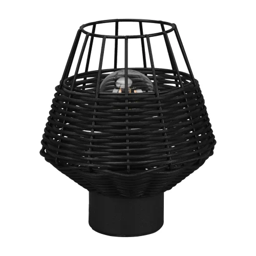 LAMPE DE TABLE EN ROTIN NOIR GALADRIEL