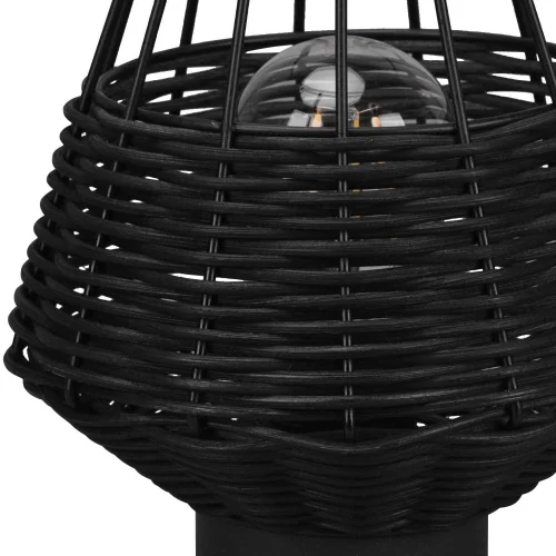 LAMPE DE TABLE EN ROTIN NOIR GALADRIEL