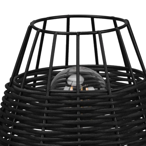 LAMPE DE TABLE EN ROTIN NOIR GALADRIEL