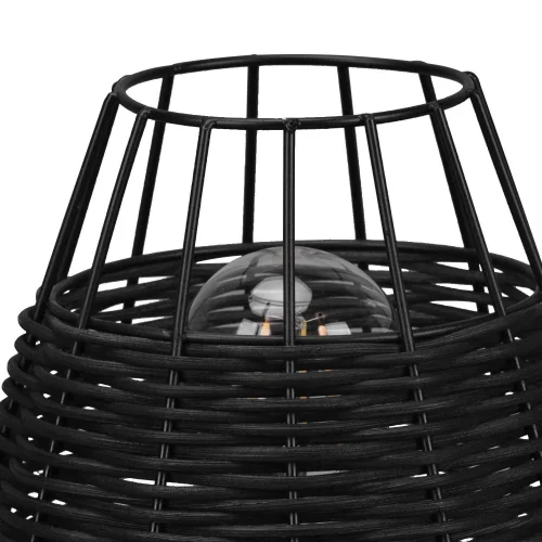 LAMPE DE TABLE EN ROTIN NOIR GALADRIEL