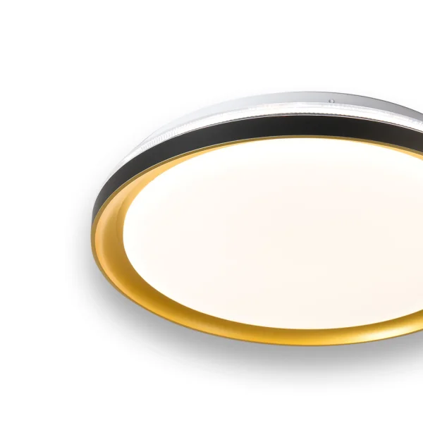 PLAFONNIER LED 35 W RÉGLABLE AVEC TÉLÉCOMMANDE NOIR/DORÉ SHIRLEY PLAFONNIER LED 35 W RÉGLABLE AVEC TÉLÉCOMMANDE NOIR/DORÉ SHIRLEY