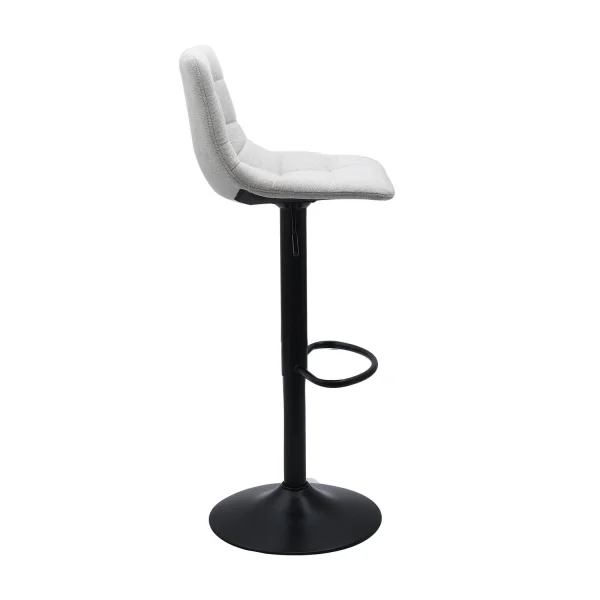 TABURETE HAWAII PATA COLOR NEGRO TEXTIL GRIS