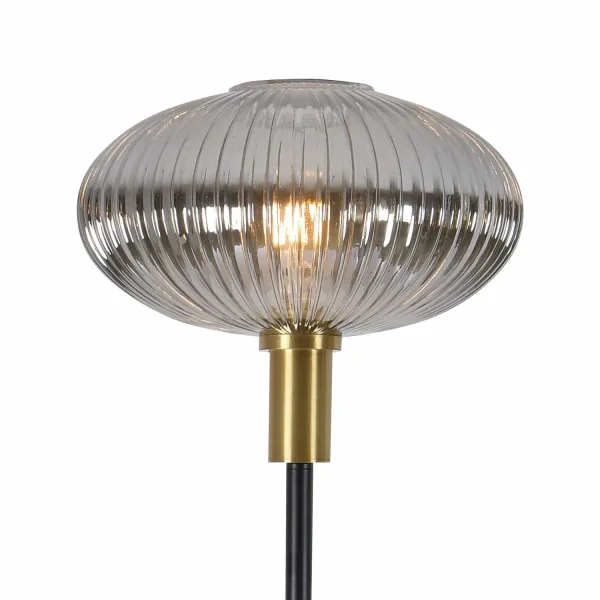 LAMPADAIRE AVEC ABAT-JOUR FUMÉ 160 CM E27 SHELBY