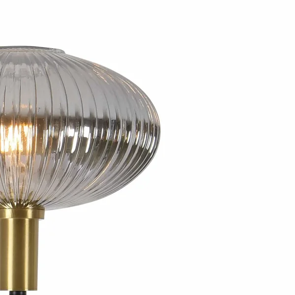 LAMPADAIRE AVEC ABAT-JOUR FUMÉ 160 CM E27 SHELBY