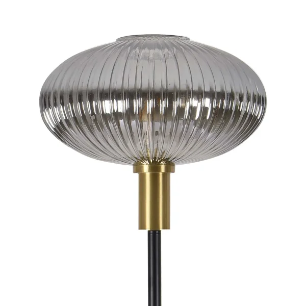 LAMPADAIRE AVEC ABAT-JOUR FUMÉ 160 CM E27 SHELBY