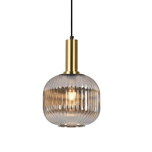 SUSPENSION 1 LUMIÈRE ABAT-JOUR FUME Ø20 E27 SHELBY