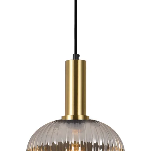 SUSPENSION 1 LUMIÈRE ABAT-JOUR FUME Ø20 E27 SHELBY