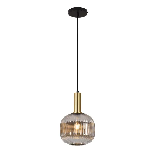 SUSPENSION 1 LUMIÈRE ABAT-JOUR FUME Ø20 E27 SHELBY