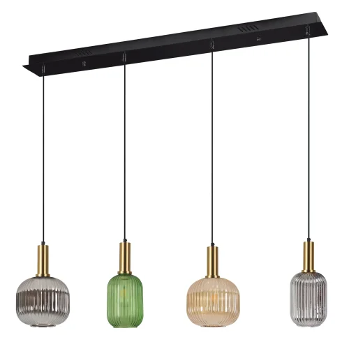 SUSPENSION 4 LUMIÈRES AVEC ABAT-JOUR COMBINÉS E27 SHELBY SUSPENSION 4 LUMIÈRES AVEC ABAT-JOUR COMBINÉS E27 SHELBY