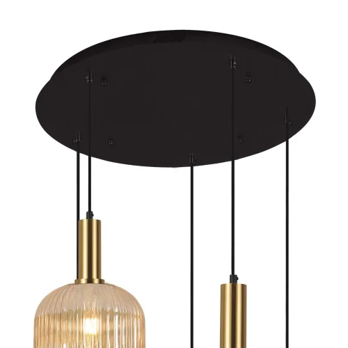 SUSPENSION 5 LUMIÈRES ABAT-JOUR COMBINÉS Ø70 E27 SHELBY