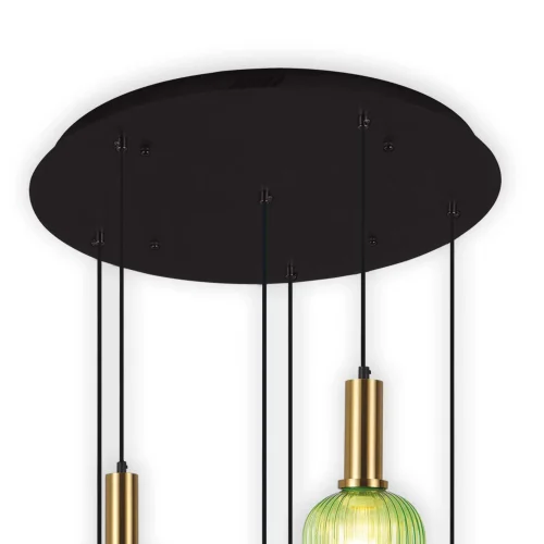 SUSPENSION 6 LUMIÈRES ABAT-JOUR COMBINÉES Ø70 E27 SHELBY