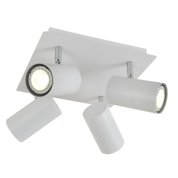 PLAFONNIER 4 LUMIÈRES BLANC GU10 ADARA PLAFONNIER 4 LUMIÈRES BLANC GU10 ADARA