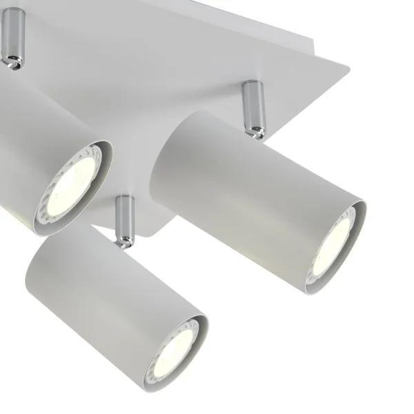 PLAFONNIER 4 LUMIÈRES BLANC GU10 ADARA PLAFONNIER 4 LUMIÈRES BLANC GU10 ADARA