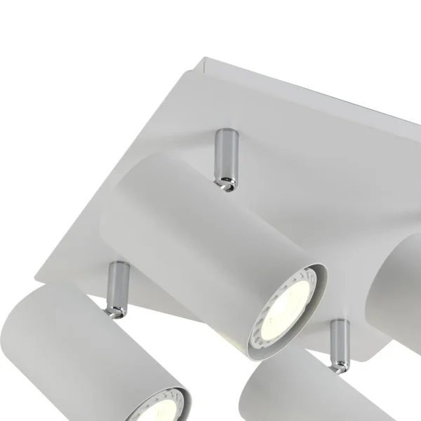 PLAFONNIER 4 LUMIÈRES BLANC GU10 ADARA PLAFONNIER 4 LUMIÈRES BLANC GU10 ADARA