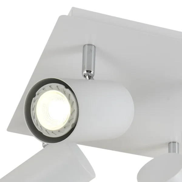 PLAFONNIER 4 LUMIÈRES BLANC GU10 ADARA PLAFONNIER 4 LUMIÈRES BLANC GU10 ADARA