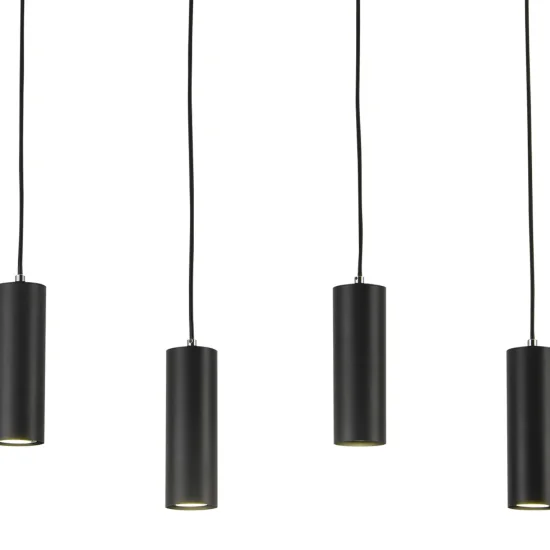 SUSPENSION 4 LUMIÈRES NOIR GU10 ADARA 2