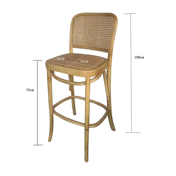 TABOURET HANNAH BOIS NATUREL