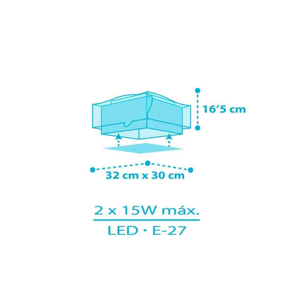 PLAFONNIER POUR ENFANTS 2 LUMIÈRES LITTLE SHARK E27 PLAFONNIER POUR ENFANTS 2 LUMIÈRES LITTLE SHARK E27