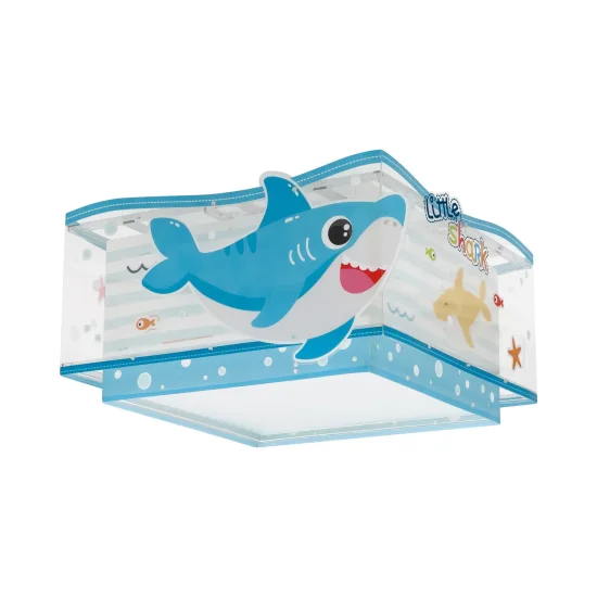 PLAFONNIER POUR ENFANTS 2 LUMIÈRES LITTLE SHARK E27
