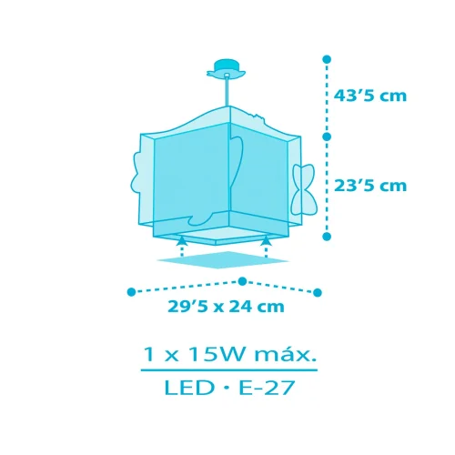 SUSPENSION POUR ENFANTS LITTLE SHARK E27