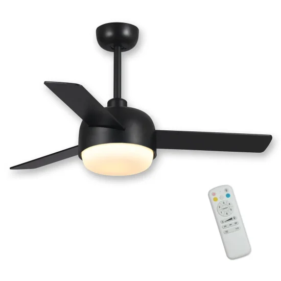 VENTILATEUR DE PLAFOND LED 24 W DIMMABLE NOIR RIVERDALE