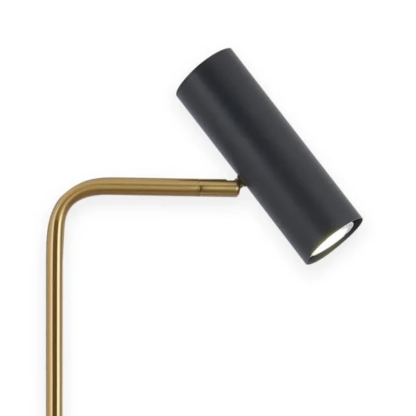 LAMPADAIRE ACIER DORÉ/NOIR ADARA