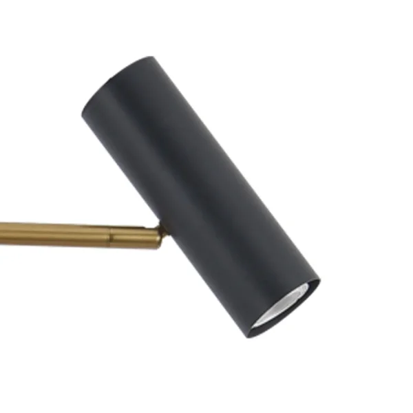 LAMPADAIRE ACIER DORÉ/NOIR ADARA