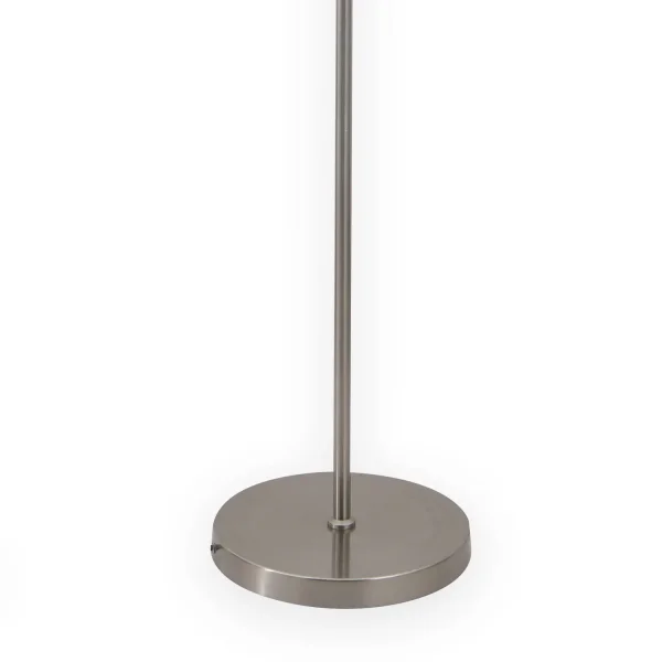 LAMPADAIRE ACIER NICKEL SATINÉ ADARA